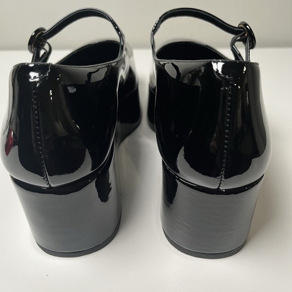 New Larroude Blair Platform Shoes Sz 8 Black Patent Mary Janes Whimsigoth No Box - Picture 5 of 11